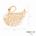 Sanko Strass Swan Perl Designer Broche Pinch